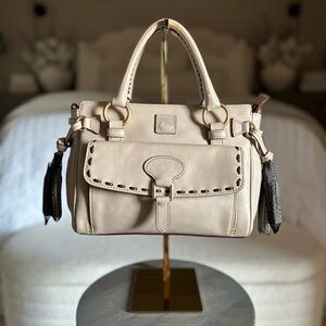 Dooney and Bourke Florentine Medium Pocket Satchel in OYSTER